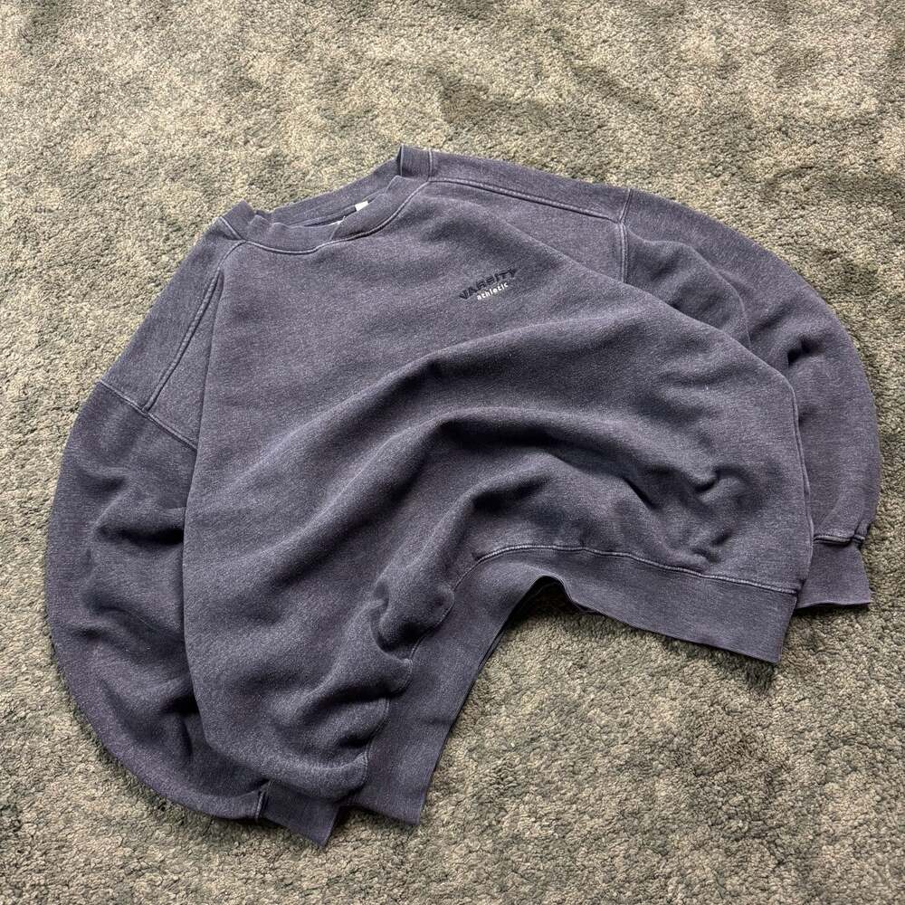 Vintage Varsity Athletics Washed-Look Crewneck Sweatshirt